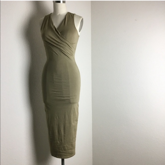 🇺🇸 MICHAEL STARS WRAP V NECK JERSEY DRESS F531-4 - Picture 3 of 8